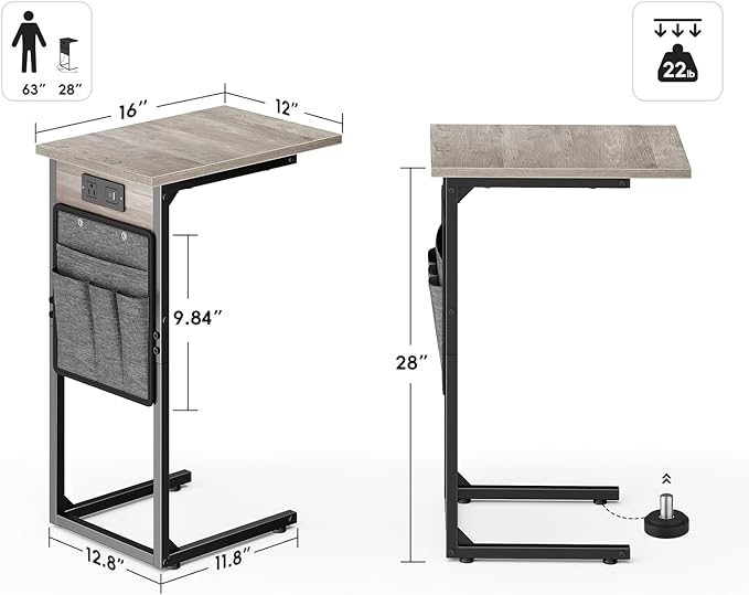 Vagusicc C Shaped End Table - Image 3