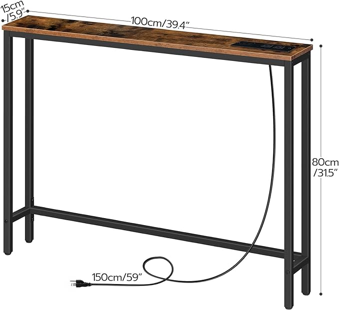 HOOBRO 39.4" Skinny Console Table - Image 3