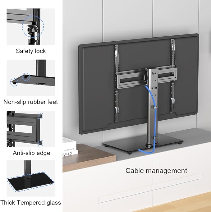 suptek Universal Swivel Table Top TV Stand - Image 5