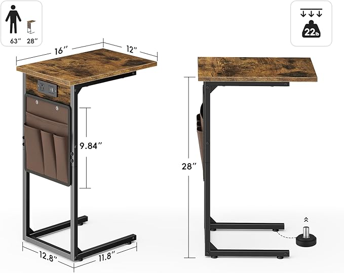 Vagusicc C Shaped End Table - Image 3