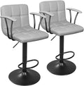 Bar Stools Set of 2, Armrest Adjustable Swivel Barstools by ERGOSEAT