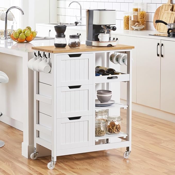 Yaheetech Kitchen Island Cart on Wheels by Yaheetech