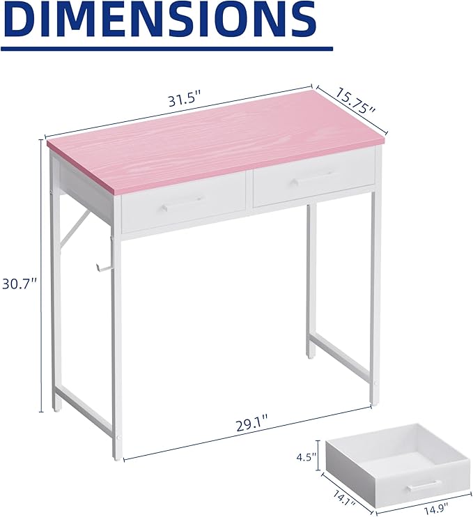 Pamray 32 Inch Small Computer Desk - Image 3