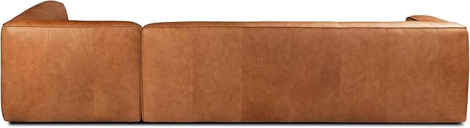 POLY & BARK Piazza Reversible Corner Sectional 125" Sofa in Bourbon Tan - Image 5