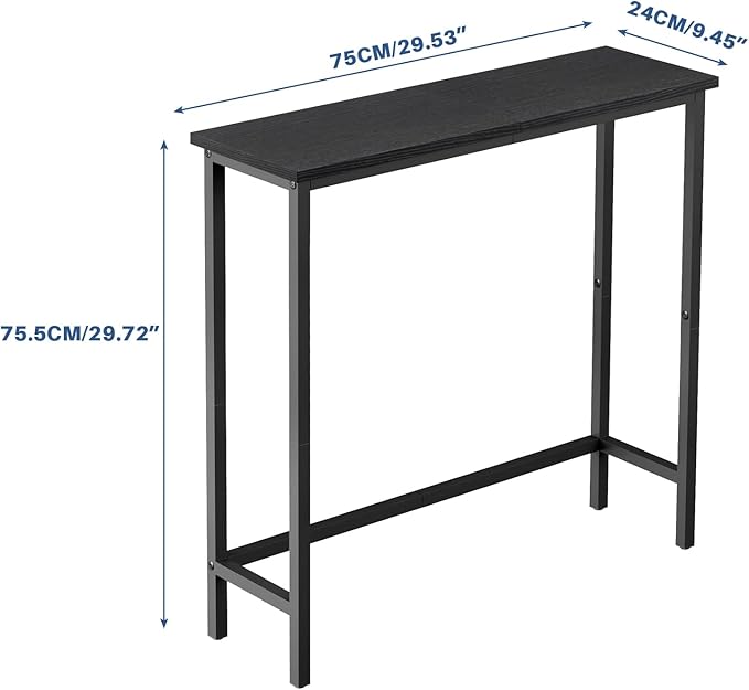 HollyHOME Narrow Console Table, 29.5" Slim Entryway Table, Sofa Stand, Hallway - Image 3