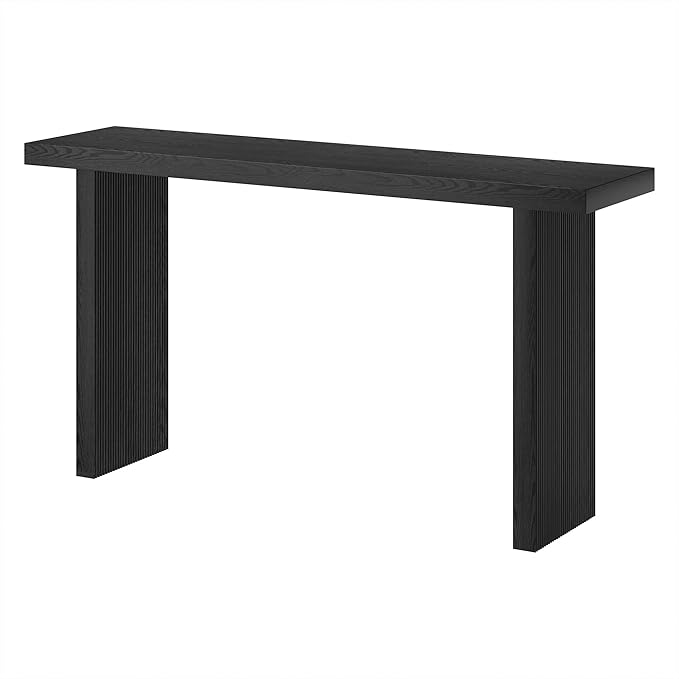 Henn&Hart 55'' Wooden Rectangular Fluted Console Table Entryway Table, Sofa - Image 7