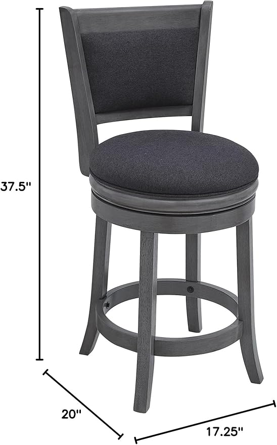 Ball & Cast Upholstered Swivel Counter Stools Kitchen Bar Stools 24" Seat - Image 7