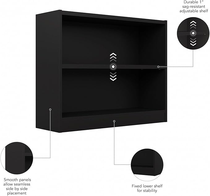 Bush Furniture Universal Bookcase, Low Storage and Display Bookshelf - Image 6