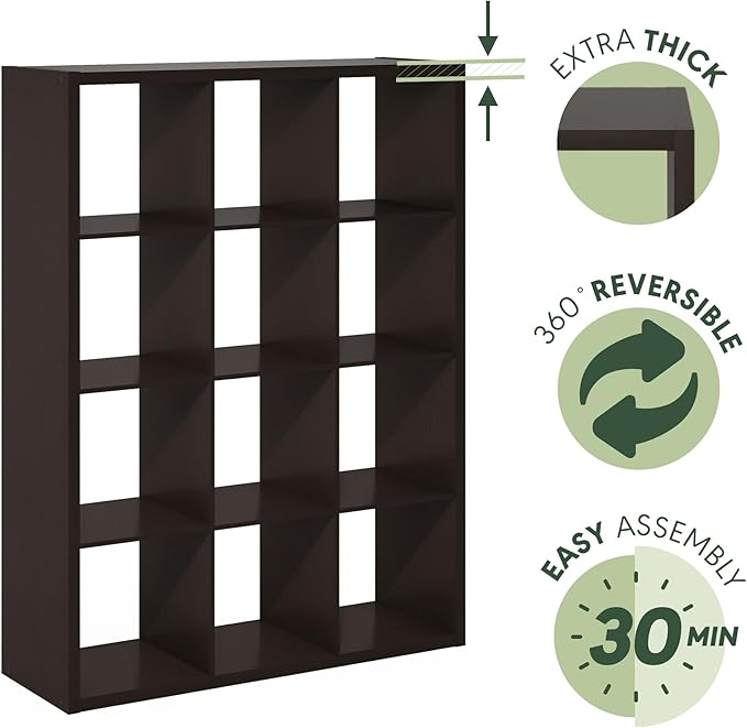 Furinno Cubicle Open Back Decorative Cube Storage Organizer - Image 6