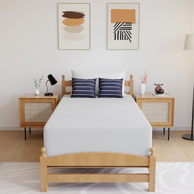 FDW | 14 Inch Twin Mattress | Medium Firm | Gel Memory Foam Mattress | White | - Image 7