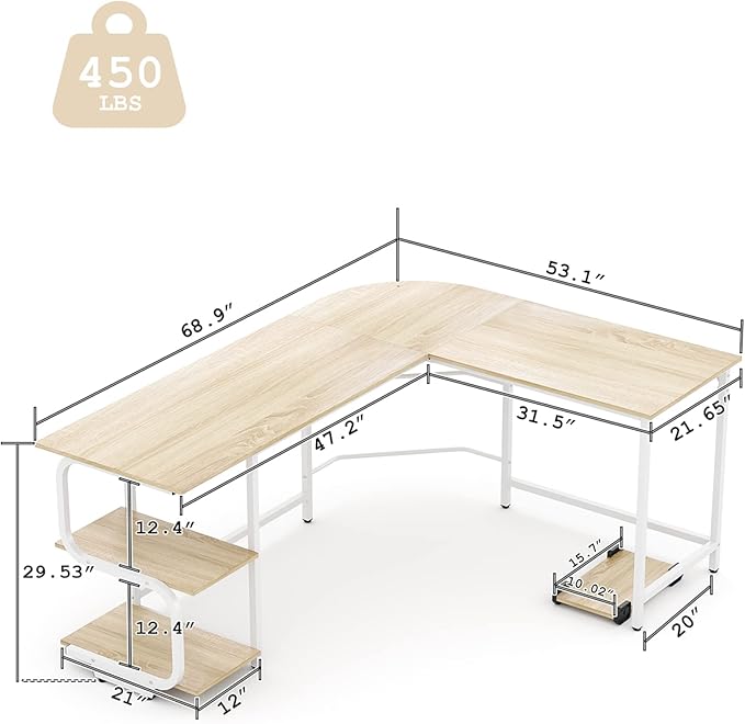 Teraves Reversible L Shaped Desk - Image 7