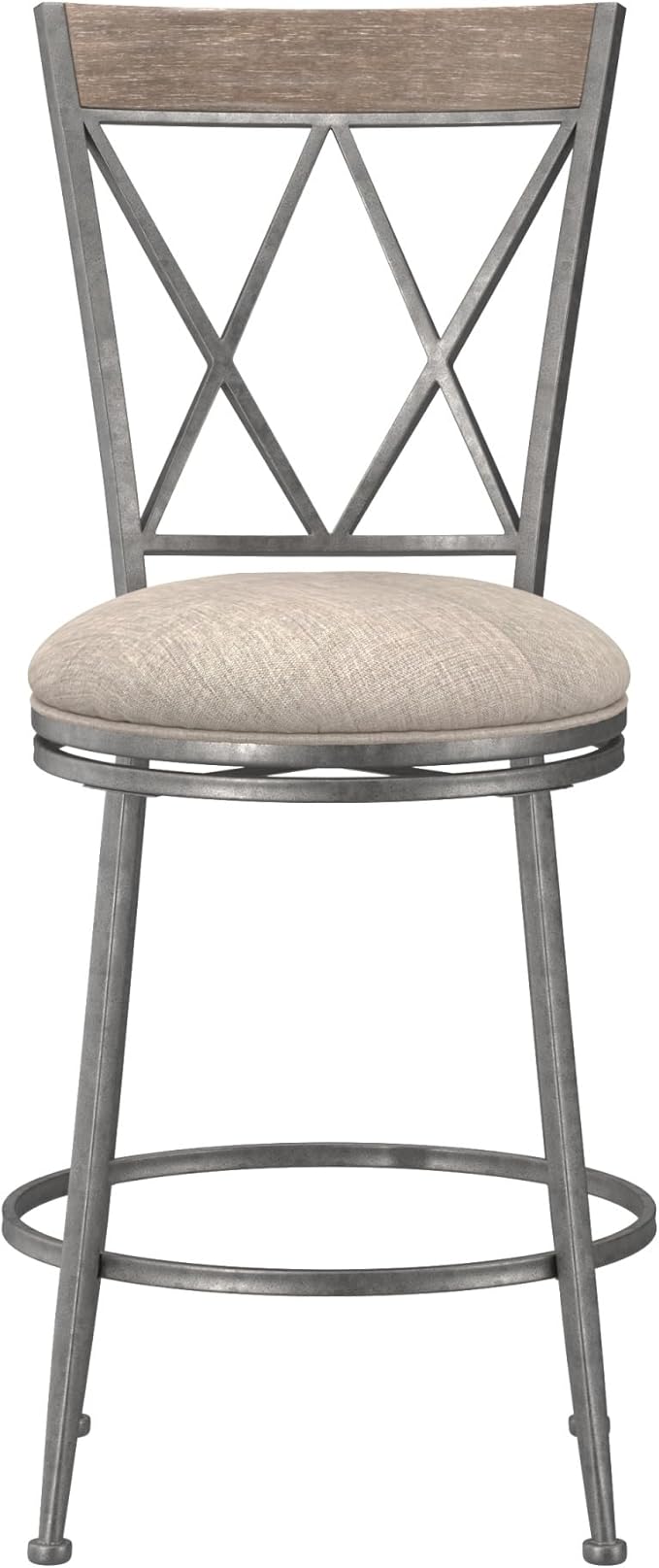 Hillsdale Stewart Indoor/Outdoor Swivel Counter Height Stool, Aged Pewter - Image 11