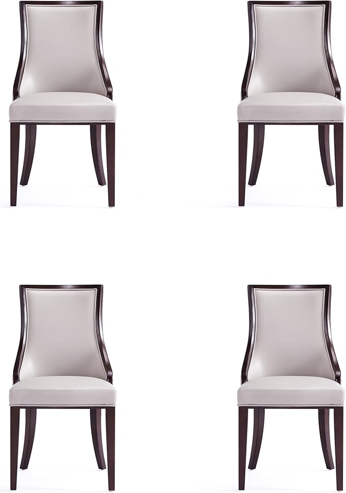 Manhattan Comfort Grand Avenue Faux Leather Dining Chairs, Parsons Accent by ManhattanComfort