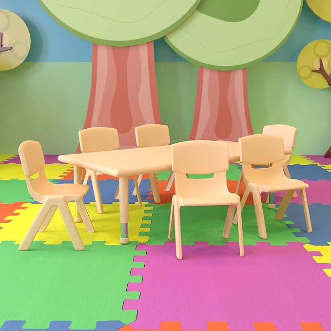 Flash Furniture Adjustable Classroom Activity Table - Image 9