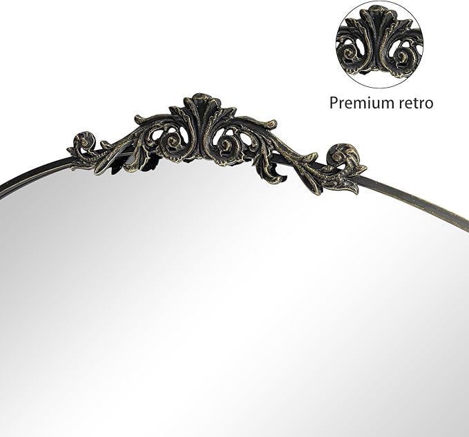 Wall Mirror Window Decorative Traditional Mirrors Antique Arched Farmhouse - Image 5