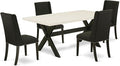 East West Furniture X627FL624-5 5 Piece Dining Set Includes a Rectangle Dining by EastWestFurniture