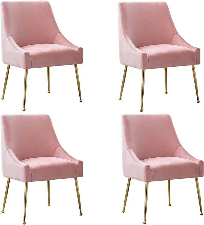 Velvet Dining Chairs, Furniture Collection Modern Contemporary Upholstered by RESTWORLD