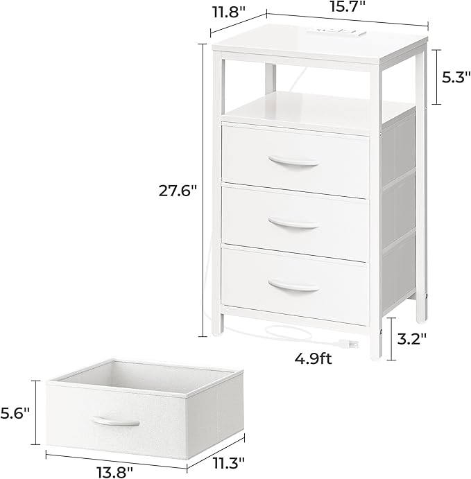 Huuger Nightstands Set of 2, 27.6 Inch End Tables - Image 8