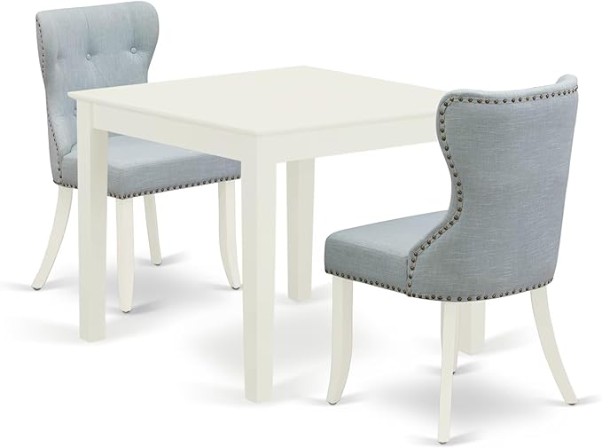 East West Furniture OXSI3-LWH-15 3 Piece Dining Room Furniture Set Contains a by EastWestFurniture