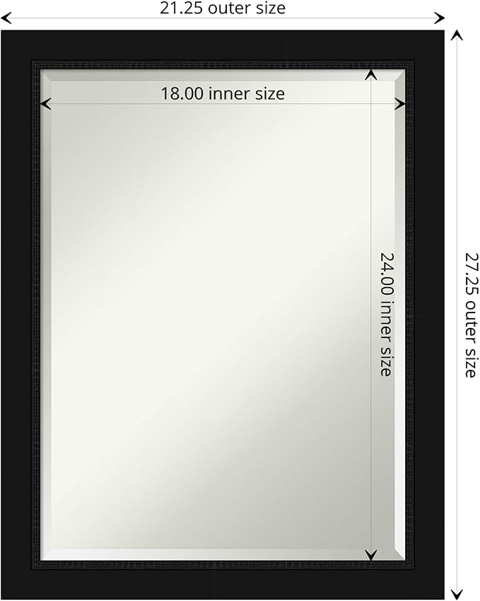Amanti Art Black Bathroom Mirror - Image 4