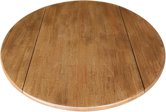 IC International Concepts 42" Round Dual Drop Leaf Pedestal Dining Table - Image 6