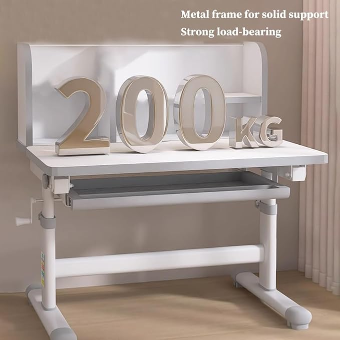 Kids Functional Study Desk and Chair Sets Ergonomic Height Adjustable Children - Image 4
