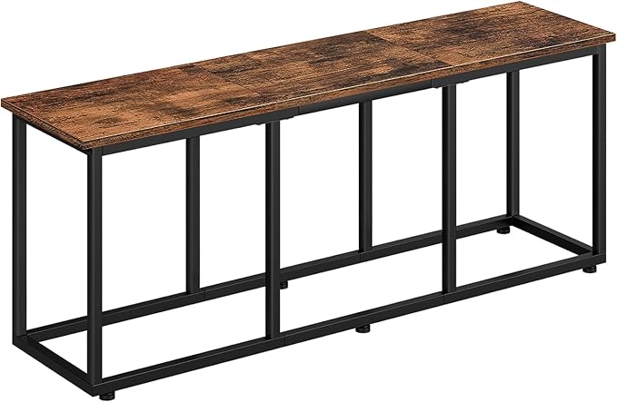 HOOBRO Dining Bench, 47.2 Inch Dining Table Bench, Industrial Style Kitchen by HOOBRO