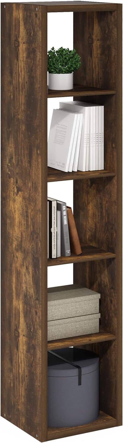 Furinno Cubicle Open Back Decorative Verticle Cube Storage Organizer, Amber Pine by Furinno-FitsYourSpaceFitsYourBudget