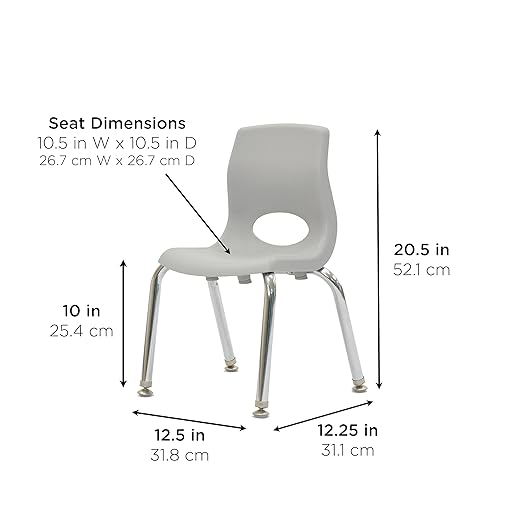 Children’s Factory, MyPosture Plus 10" H Chair, Kids Preschool, Daycare or - Image 3