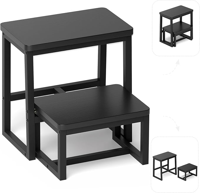 Step Stool for Adults, Holds up to 500Lb, 3 in1 Heavy Duty Sturdy Two Step by iTsst-ForAnyLifestyle