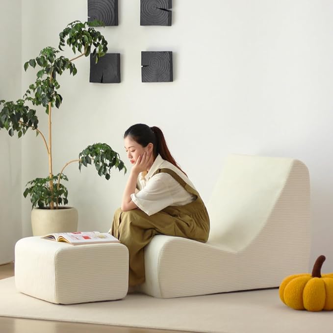 N&V Bean Bag Chair Single Seated Foam Sofa Armless Floor Sofa - Image 3