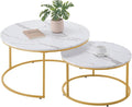 VEVOR Nesting Tables, Coffee Table Set of 2, 31.5 inch Round Coffee Table by VEVOR