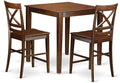 East West Furniture VNQU3-MAH-W 3 Piece Counter Height Pub Set by EastWestFurniture