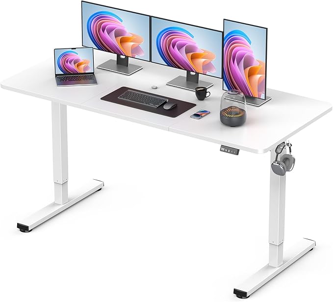 Standing Desk, Large Height Adjustable Electric Stand up Desk, 55 x 24 Inches by XyndyxErgonomicDesign