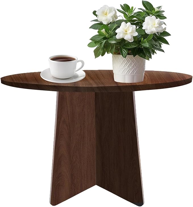 Wood End Table, Round Side Tables Living Room, Small End Tables by Unknown