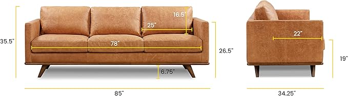 Poly & Bark Nolita Leather Couch - Image 2