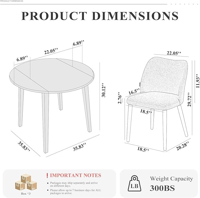 COLAMY 5-Piece Extendable Dining Table Set - Image 2