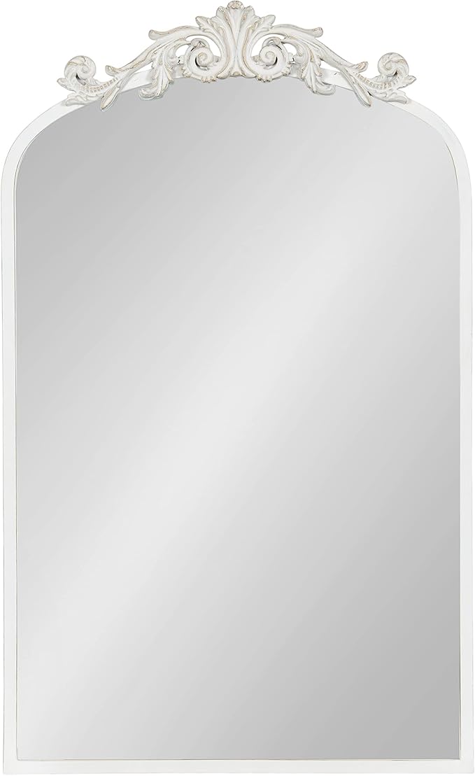 Kate and Laurel Arendahl Traditional Arch Wall Mirror; 19 x 31; Antique White; - Image 8