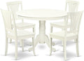East West Furniture HLAV5-LWH-W 5 Piece Kitchen Table Set by EastWestFurniture