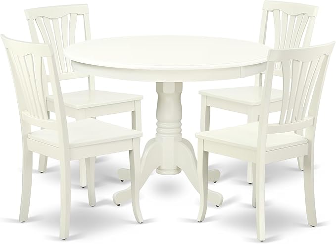 East West Furniture HLAV5-LWH-W 5 Piece Kitchen Table Set by EastWestFurniture