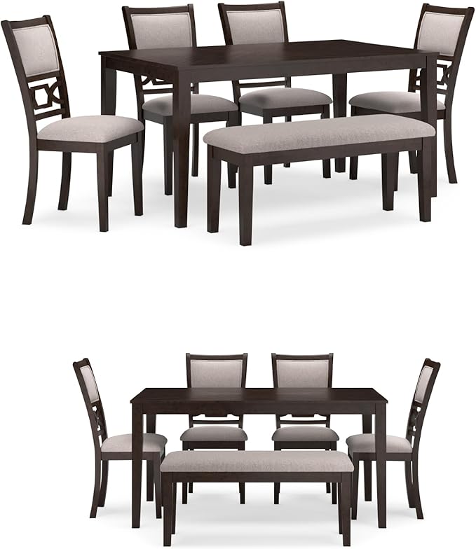 Signature Design by Ashley Langwest Transitional Diamond Patterned Dining Table - Image 5
