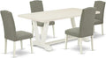East West Furniture V027EN206-5 5 Piece Kitchen Table & Chairs Set Includes a by EastWestFurniture
