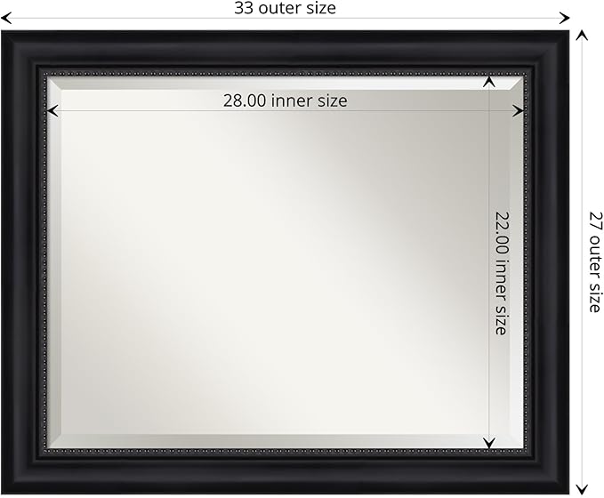 Amanti Art Black Bathroom Mirror - Image 4
