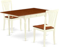 East West Furniture MZAV3-WHI-W 3 Piece Dining Table Set by EastWestFurniture