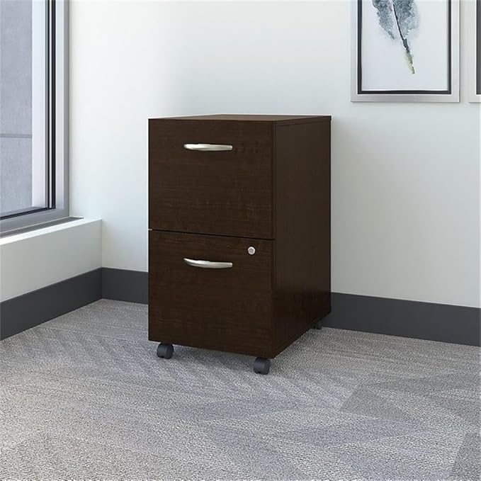 Bush Business Furniture Series C 2 Drawer Rolling File Cabinet in Mocha Cherry - Image 2