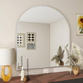 BEAUTYPEAK 32"x34" Arch Bathroom Mirror, Wall Mounted Vanity Metal Frame Mirror by BEAUTYPEAK