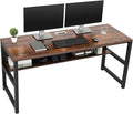 TOPSKY Computer Desk with Bookshelf/Metal Hole Cable Cover 1.18" Thick Desk by TOPSKY