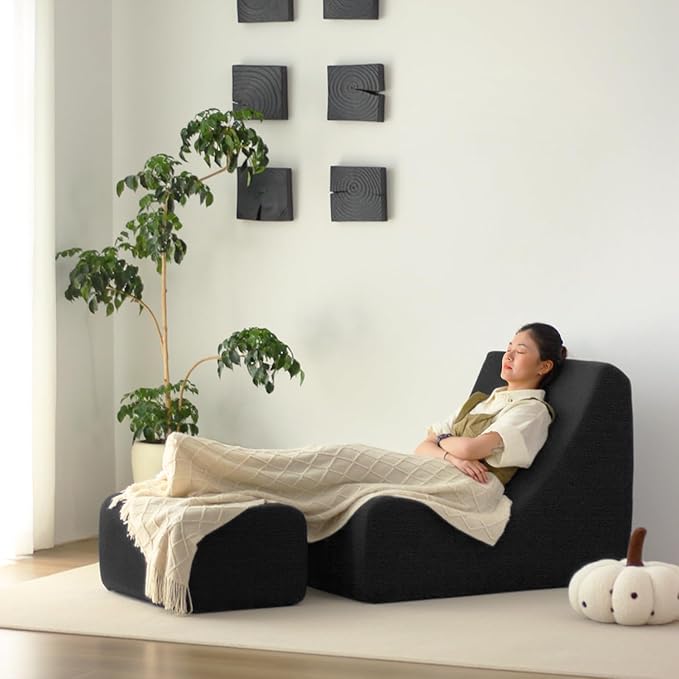 N&V Bean Bag Chair Single Seated Foam Sofa Armless Floor Sofa - Image 4