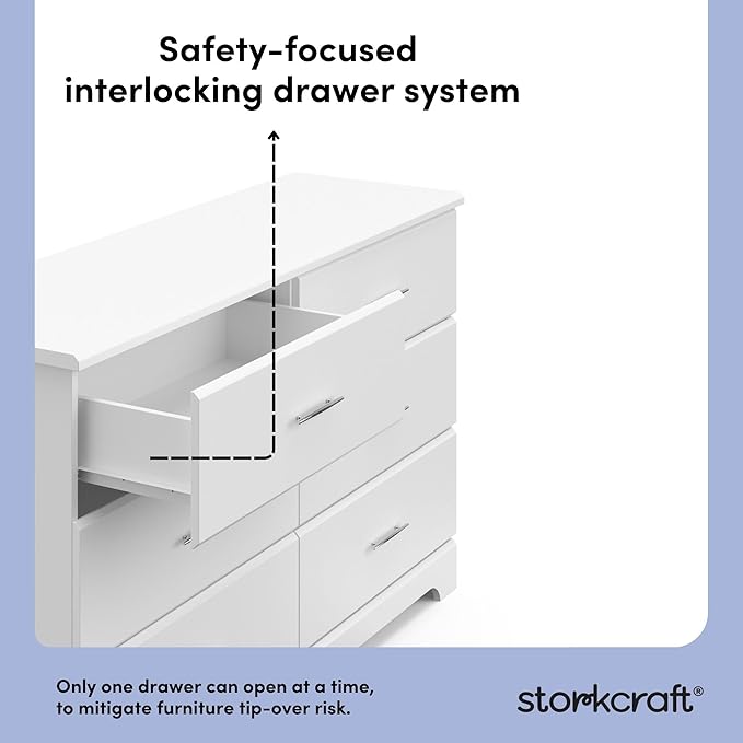 Storkcraft Brookside 6 Drawer Double Dresser – GREENGUARD Gold Certified - Image 5