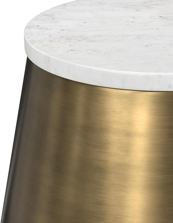 SIMPLIHOME Benning Modern Contemporary 16 inch Wide Metal Side Table in White - Image 6